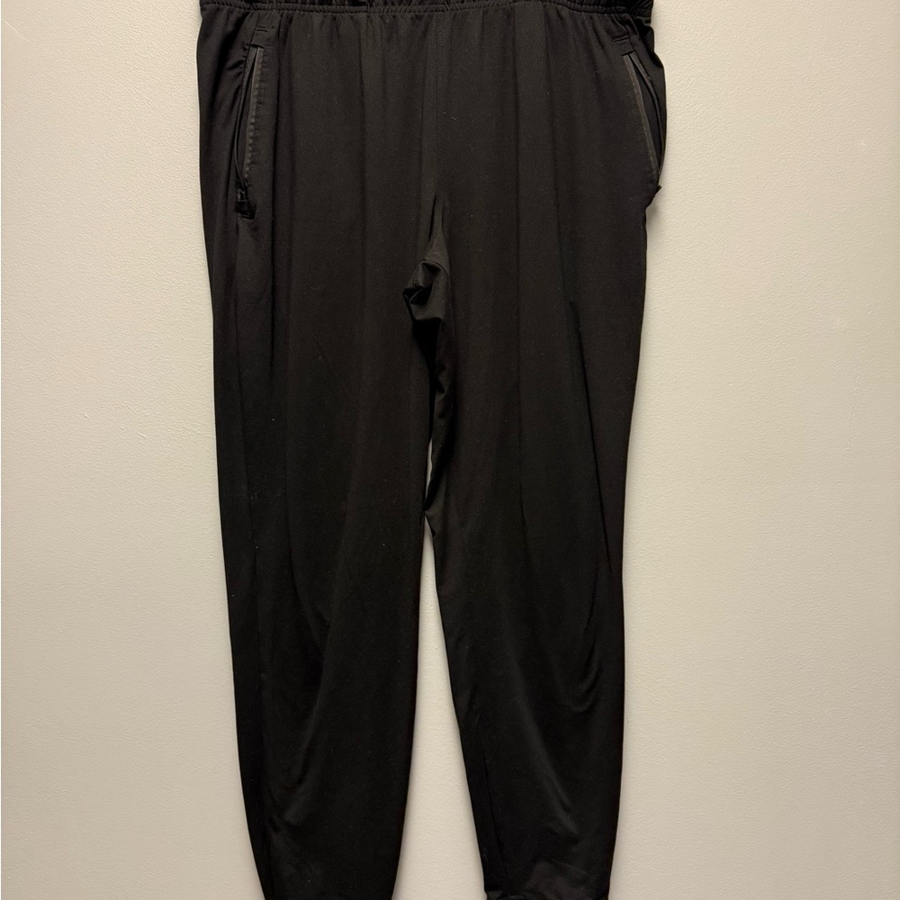 Glacier Performance Active Joggers Men's Large Black Tapered Pants Stretch